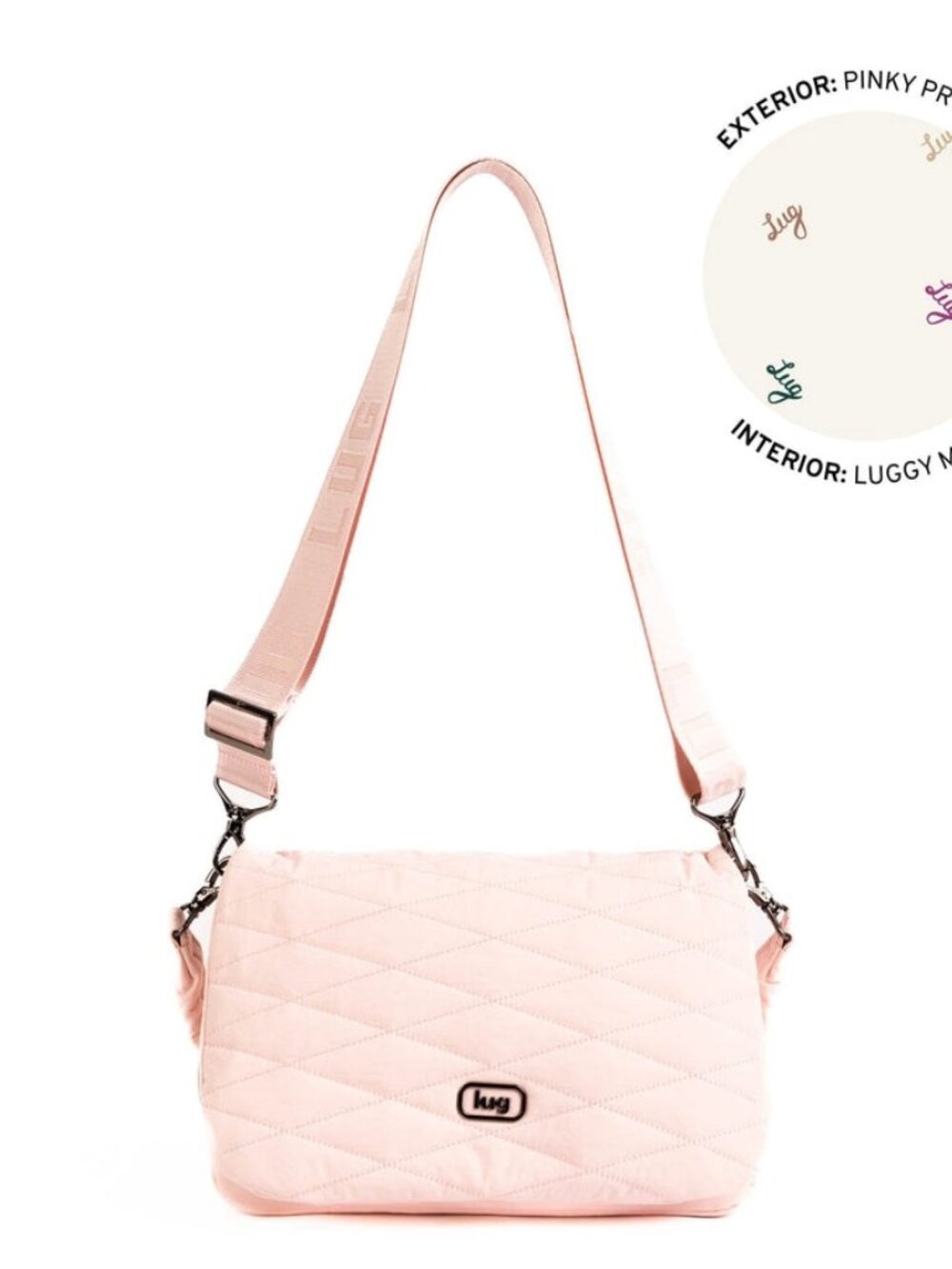 LUG - Bina CloudGo Foldover Crossbody Bag in Pinky Promise